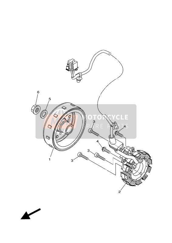 BB8H14500000, Vliegwiel, Yamaha, 0